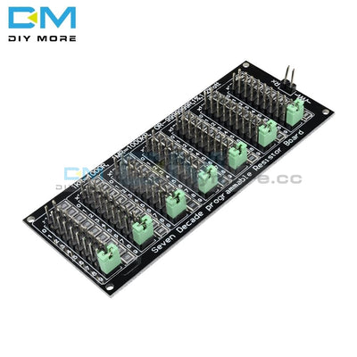 Seven Decade Programmable Resistor Resistance Board Module 1R 9999999R Step 1% 1/2 Watt Jumper Caps