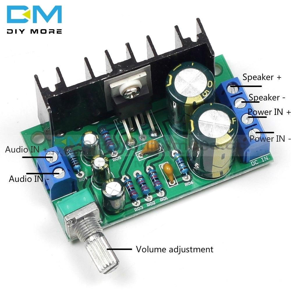 Tda2050 Audio Usb Power Supply Potentiometer Amplifier Board 1 One Channel Ch Ac Dc 12 24V 5W 120W