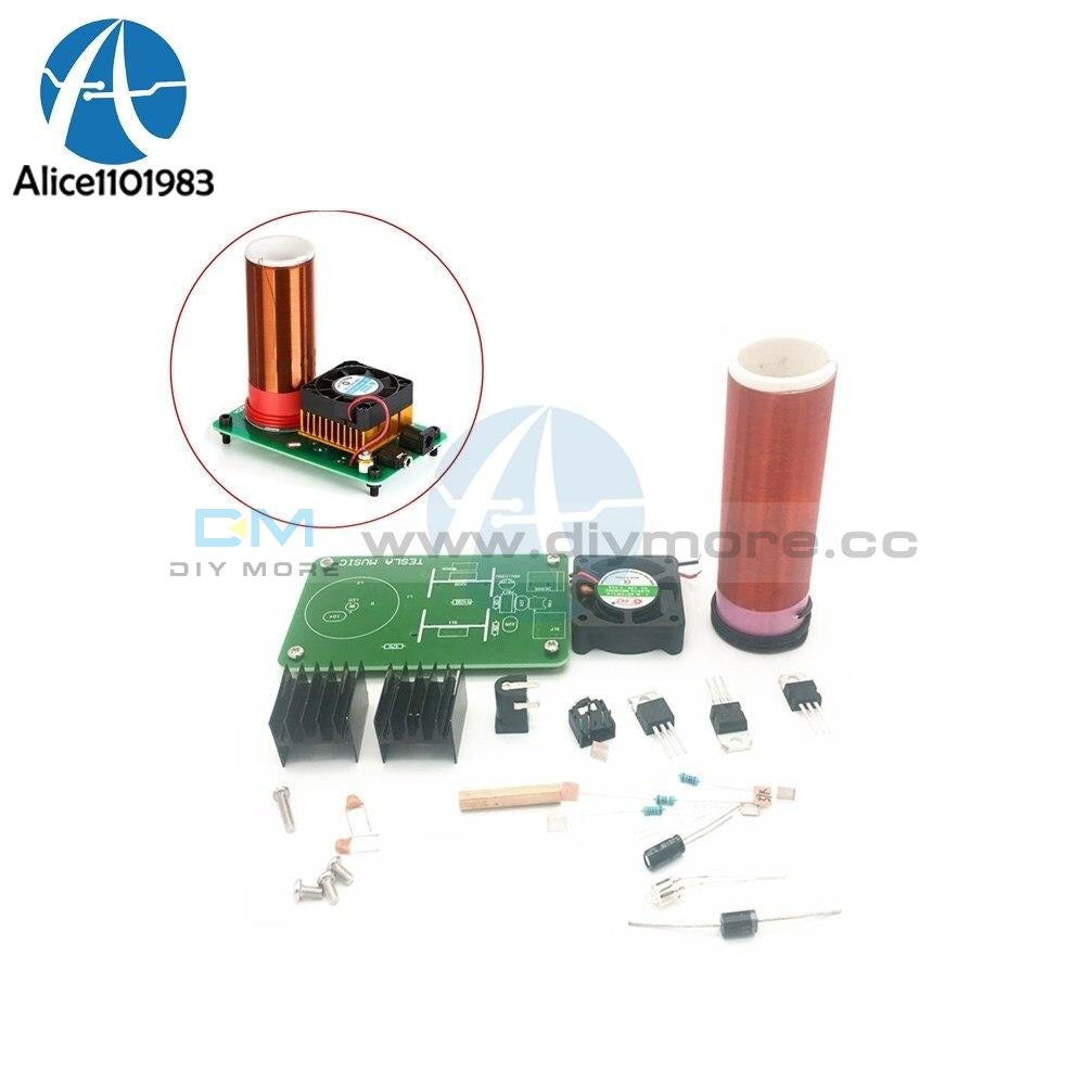 Tesla 20V Heat Sink Fan Mini Wireless Music Musical Coil Loud Speaker Power Magic Module Board Diy