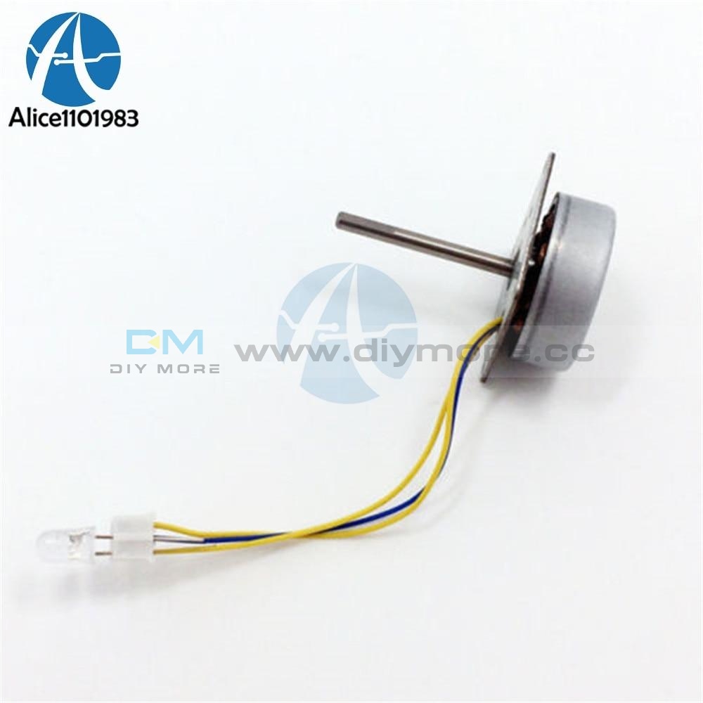 Three 3 Phase Ac Micro Brushless Generator Mini Wind Hand Motor Module For Arduino With Led Lamp