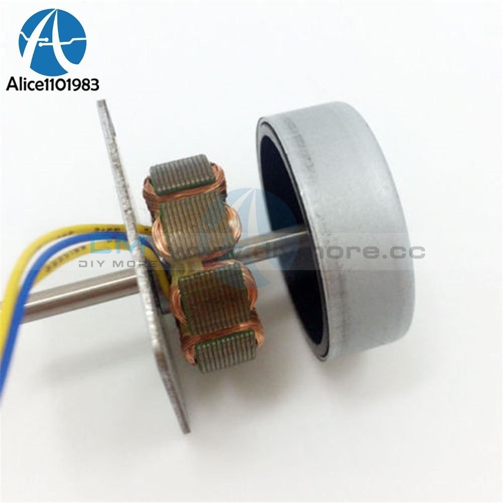 Three 3 Phase Ac Micro Brushless Generator Mini Wind Hand Motor Module For Arduino With Led Lamp