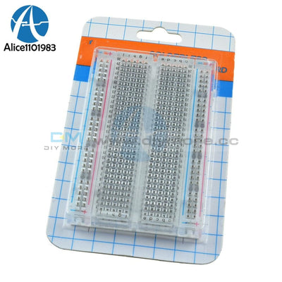 Transparent Solderless Breadboard 400 Points Abs Plastic Material Mini Bread Board Diy Pcb