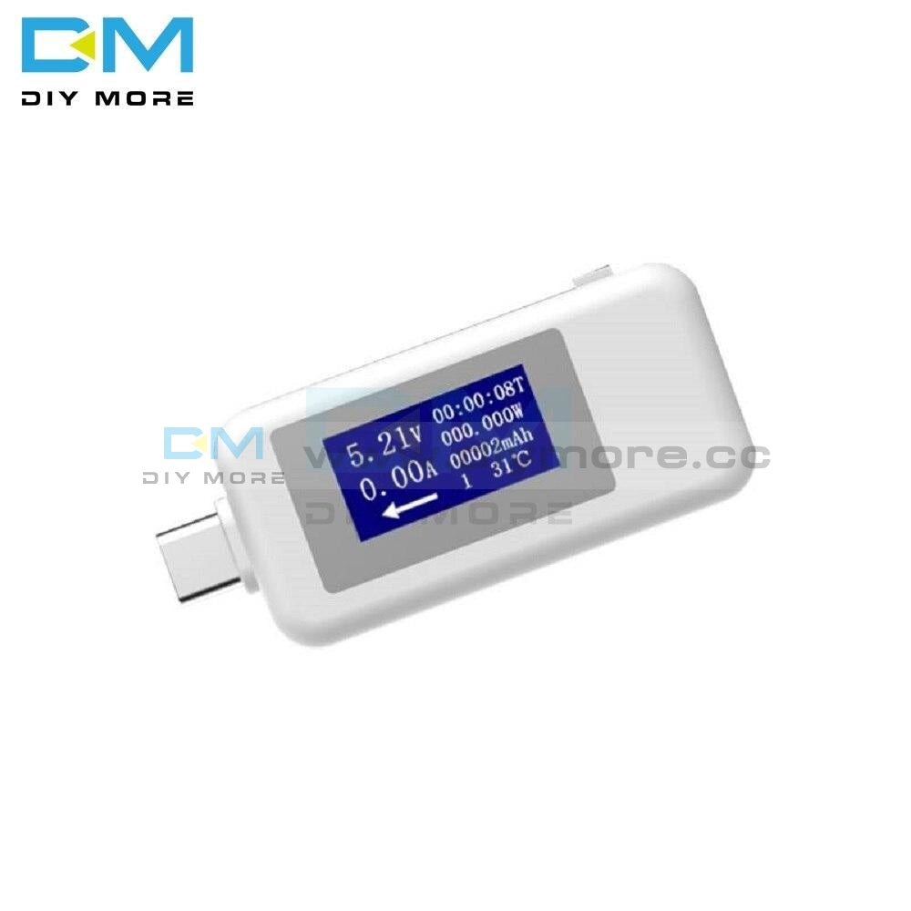 Type C Usb Tester Dc Digital Voltmeter Voltage Current Meter Ammeter Detector Power Temperature Bank