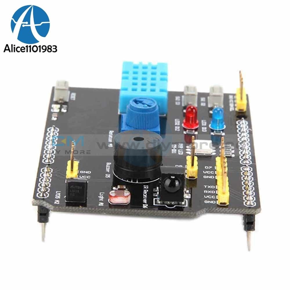 Uno R3 Dht11 Lm35 Temperature Humidity Sensor Rgb Led Ir Receiver Multifunction Expansion Board