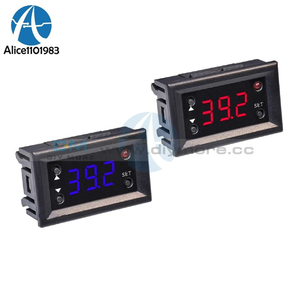 W1218 Digital Thermostat Temperature Controller Regulator For Incubator Termostat With Ntc Probe Red