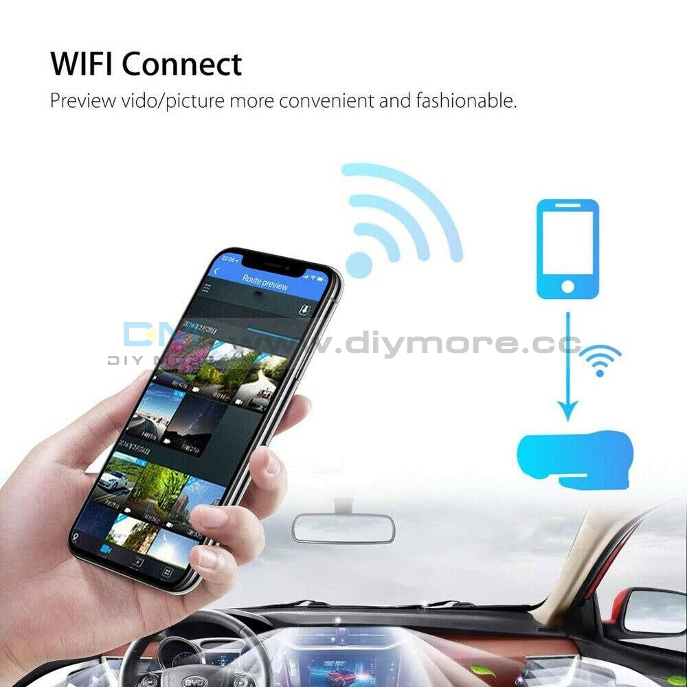 Wifi Hidden Car Dvr Camera Full Hd 1080P Video Recorder Dash Cam Night Vision 170 Degree Wide Angle