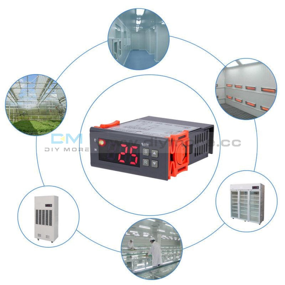 Mh13001 Ac220V/110V/ 12V Digital Humidity Controller 1%rh - 99%rh Temperature Sensor