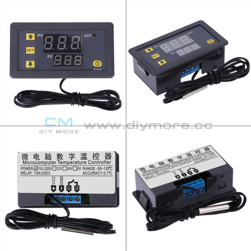 W3230 Led Digital Thermostat Temperature Controller Dc 12V/24V Ac 110V 220V 20A High Precision