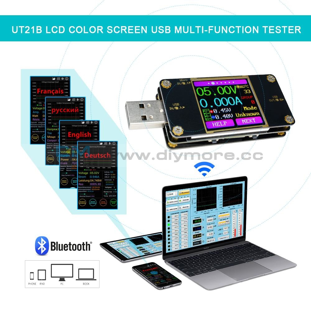 Usb Multimeter Module USB Multi Meter Voltmeter Ammeter Resistance Tester Bluetooth UM24C ...