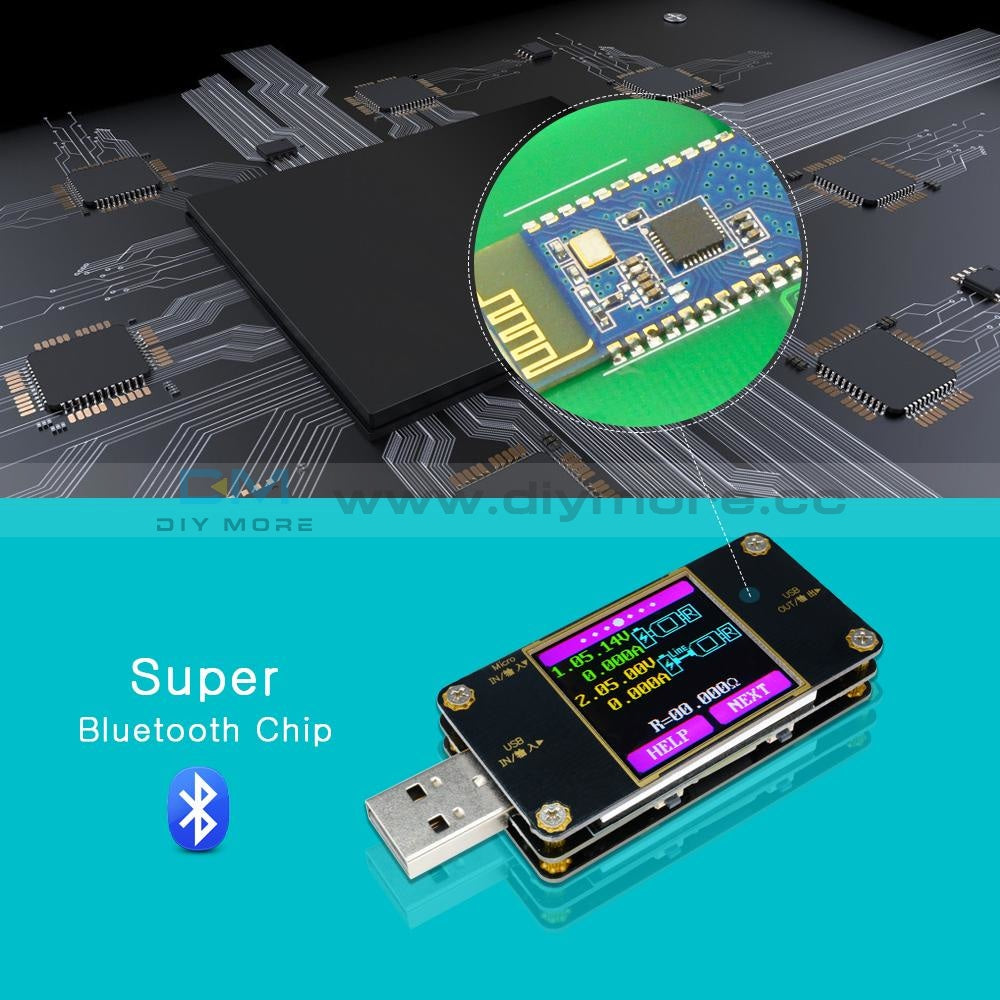 Usb Multimeter Module USB Multi Meter Voltmeter Ammeter Resistance Tester Bluetooth UM24C ...