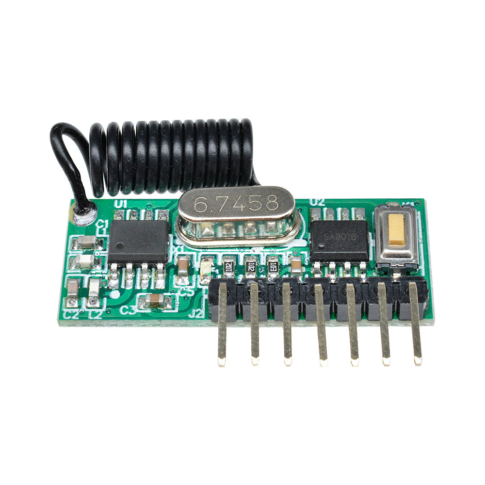 Remote Chip 433MHz RF Wireless Remote Control Learning 4 Channel Decoding Receiver ...