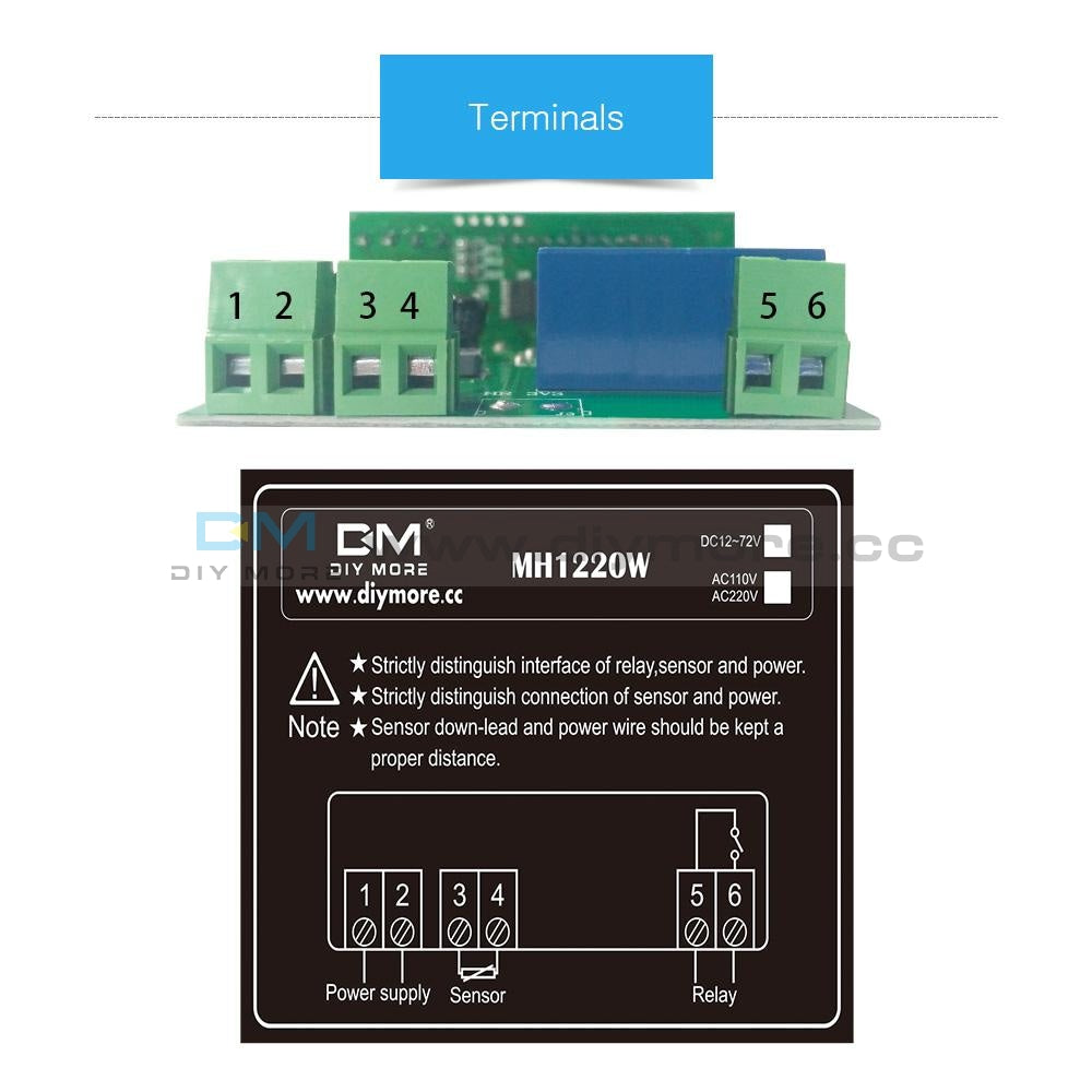 Mh1220W 10A Digital Dual Display Temperature Controller Thermostat Dc 12-72V/ac 110-220V