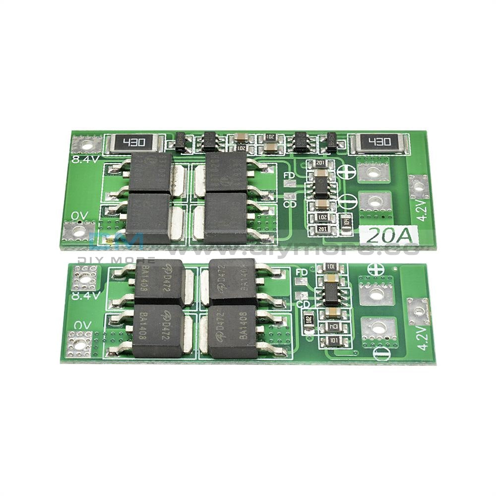 2S 10A 20A 7.4V 8.4V 18650 Polymer Lithium Battery Protection Bms Board Standard Balance Module Diy