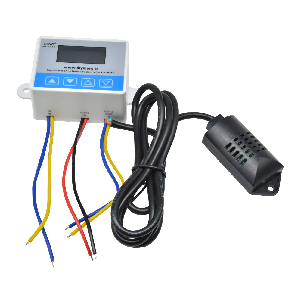 DC 12V M452 Digital LCD Temperature&Humidity Controller SHT20 Sensor 12V -220V