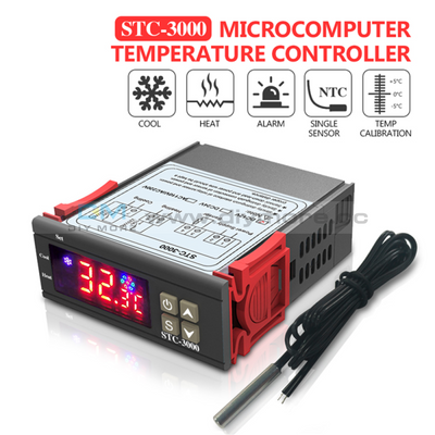 Stc-3000 Led Digital Temperature Controller Incubator Thermostat Ac220V 110V Dc 12V 24V