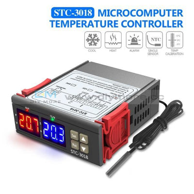 Stc-3018 12V 24V 110-220V Digital Temperature Controller Thermostat Heating Cooling Switch
