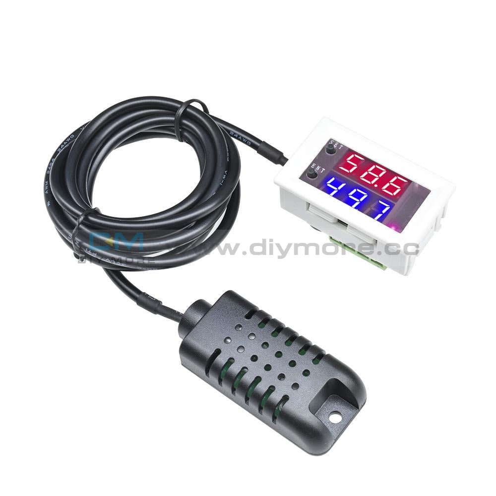 10A Dc 12V Dual Display Intelligent Digital Humidity Controller Red+Blue/ Red+Red Temperature Sensor