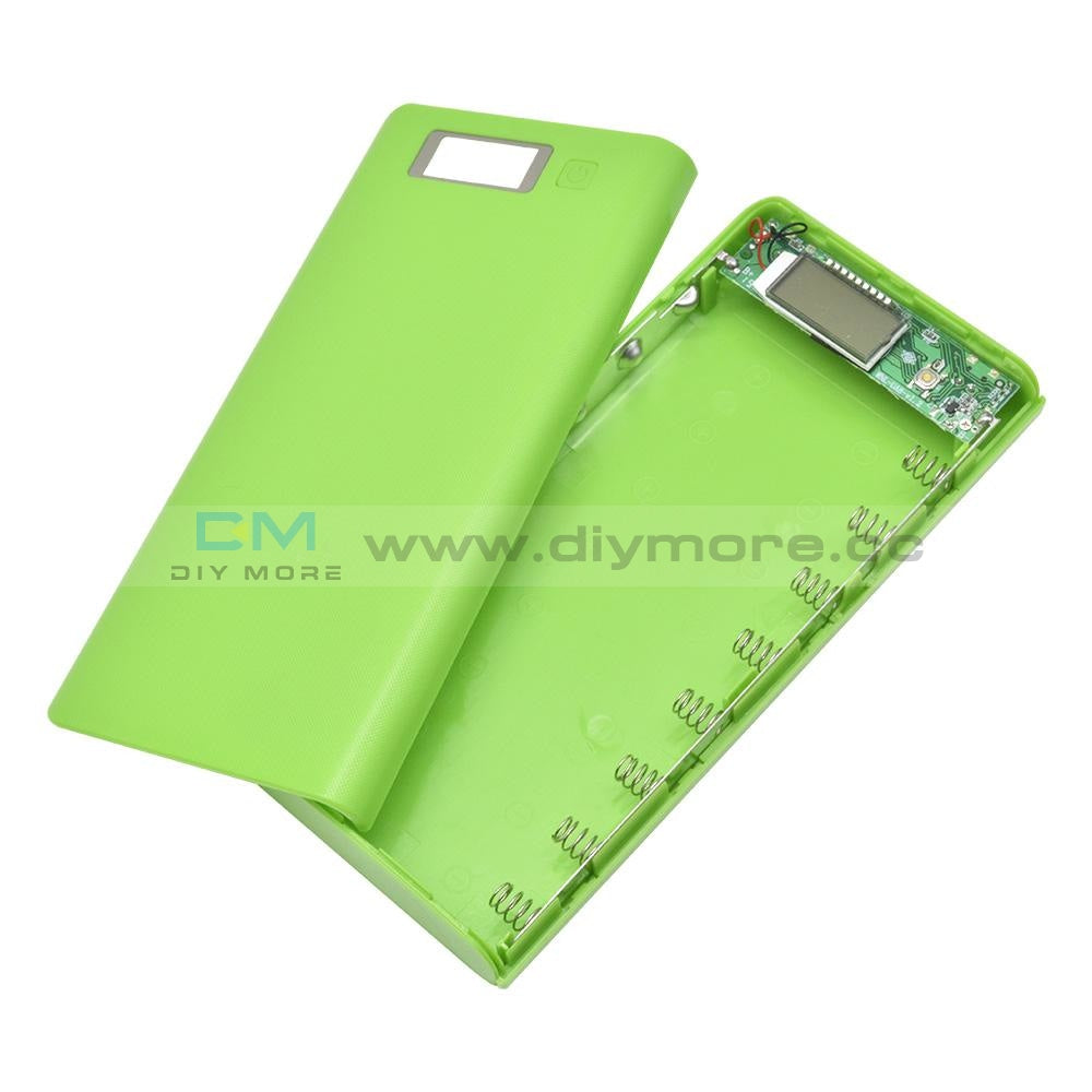 Dual Usb 5V 2.1A/ 1A 18650 Battery Box Diy For Power Bank Charger Case 8X18650 Holder Lcd Indicator