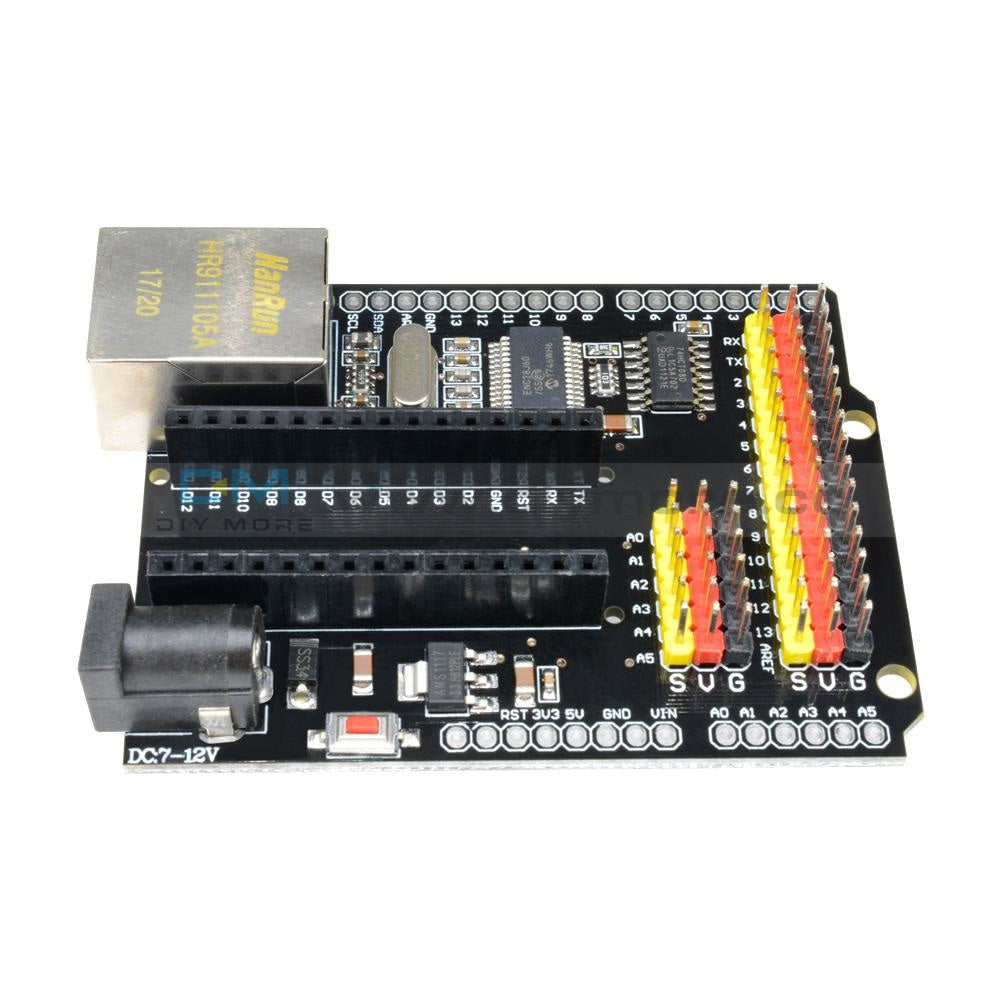 ENC28J60 Ethernet Network Module Shield V2.0 for Arduino – diymore
