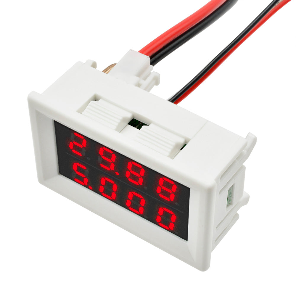 10A Dual Digital 5 Wire Voltmeter Ammeter Red LED Volt Amp Meter Gauge DC 100V