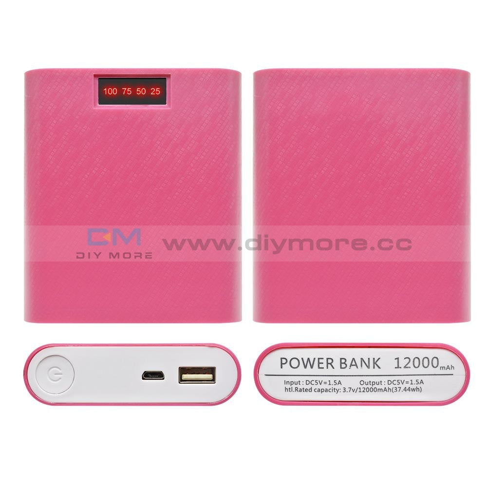 4X18650 Usb Mobile Power Battery Charger Storage Case Diy Box Holder Bank 18650 For Phone Red A
