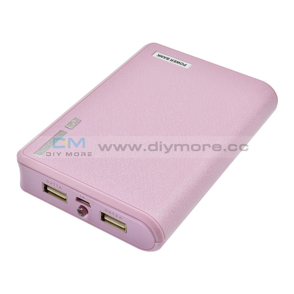 4X18650 Usb Mobile Power Battery Charger Storage Case Diy Box Holder Bank 18650 For Phone Pink