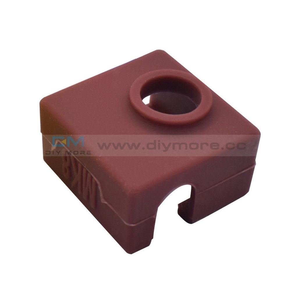 3D Printer Silicone Sock Heater Block Cover Mk7 Mk8 Hotend Protect Brown Printing