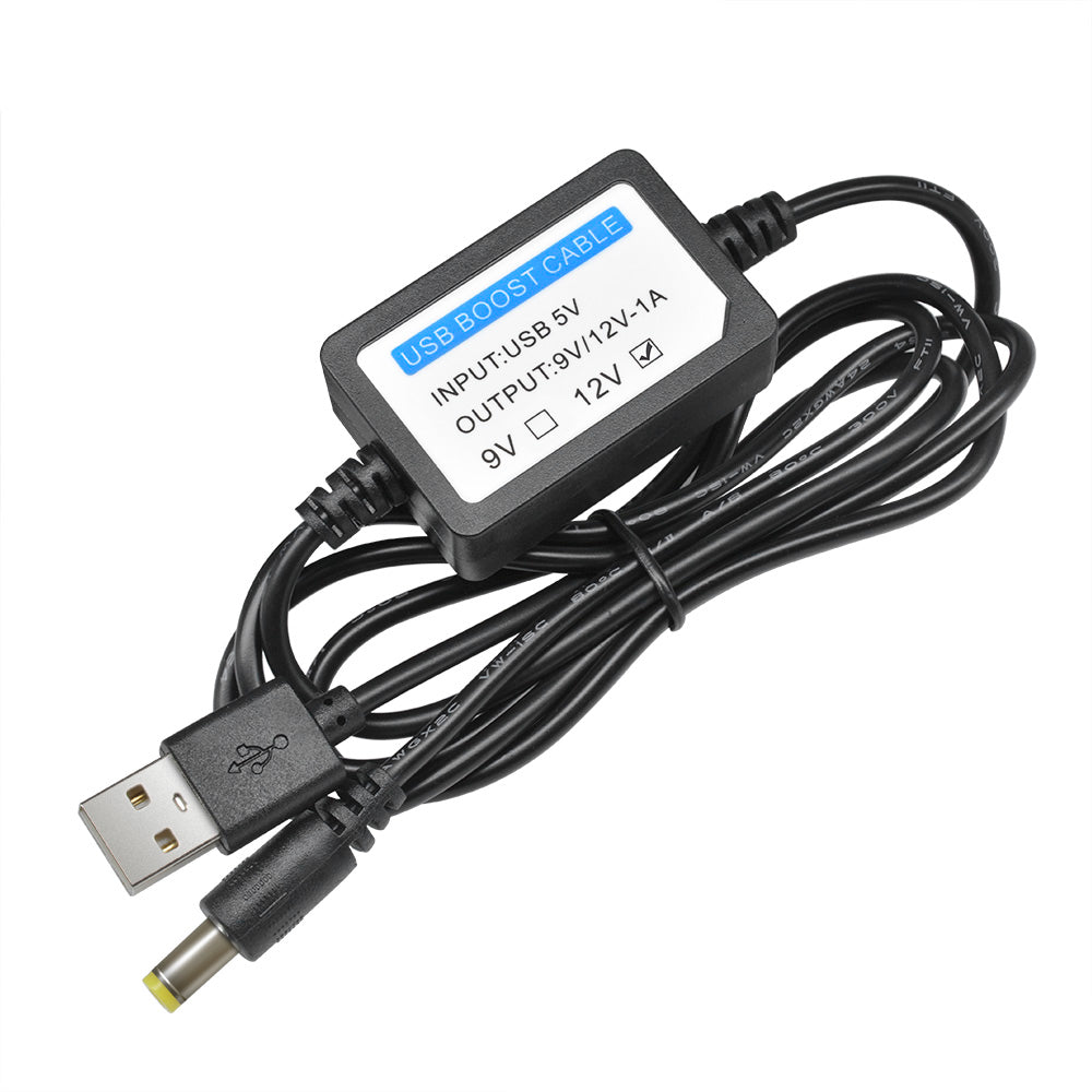 DC 5V to 12V 1A USB Boost Cable USB Power Supply Converter 5.5*2.1mm 1.3M length