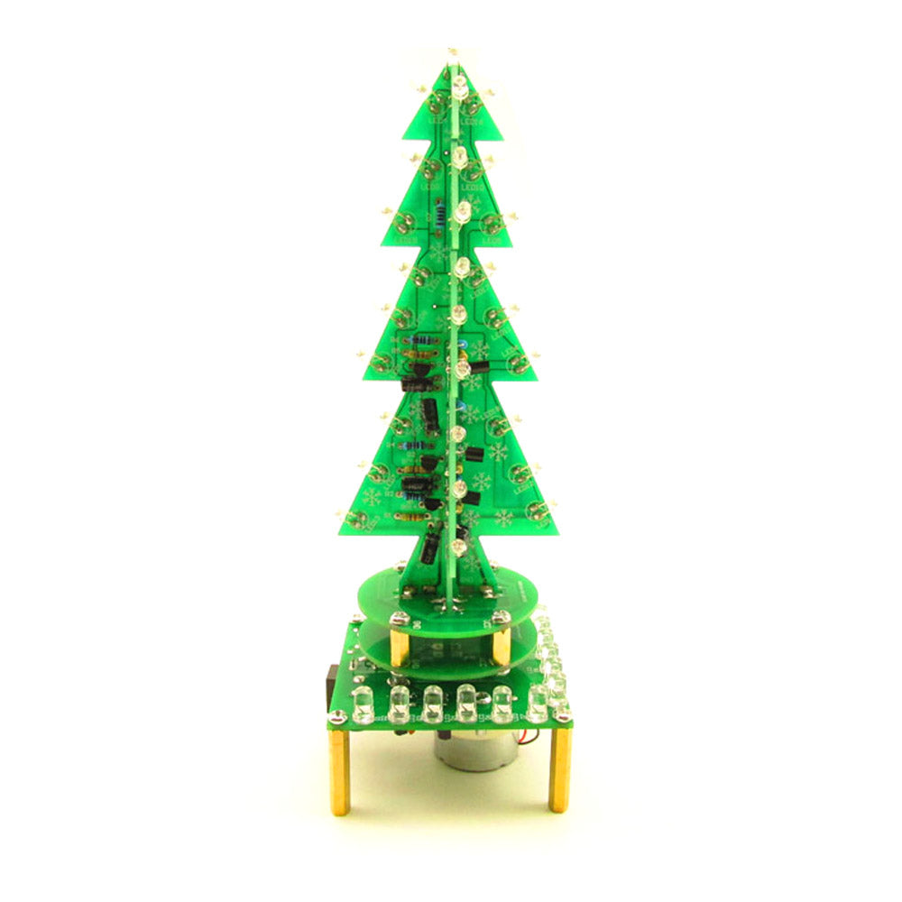 Rotating Music Colorful Christmas Tree LED Water Lamp+Breathing Light DIY Kits