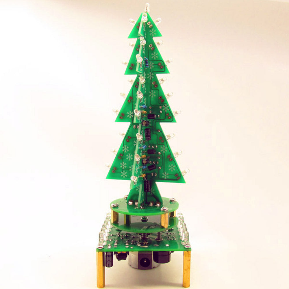 Rotating Music Colorful Christmas Tree LED Water Lamp+Breathing Light DIY Kits