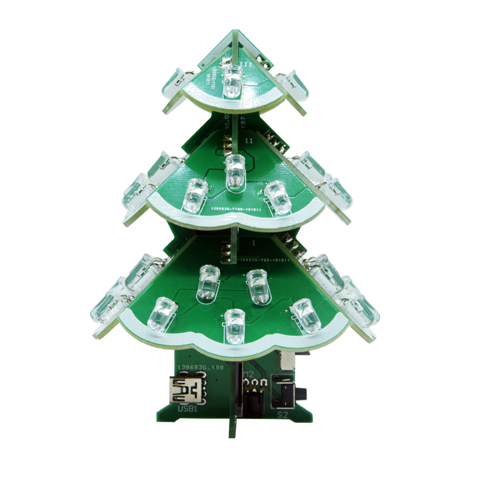 7 Color Colorful Remote Control WAV Music Christmas tree DIY Kit Support TF Card