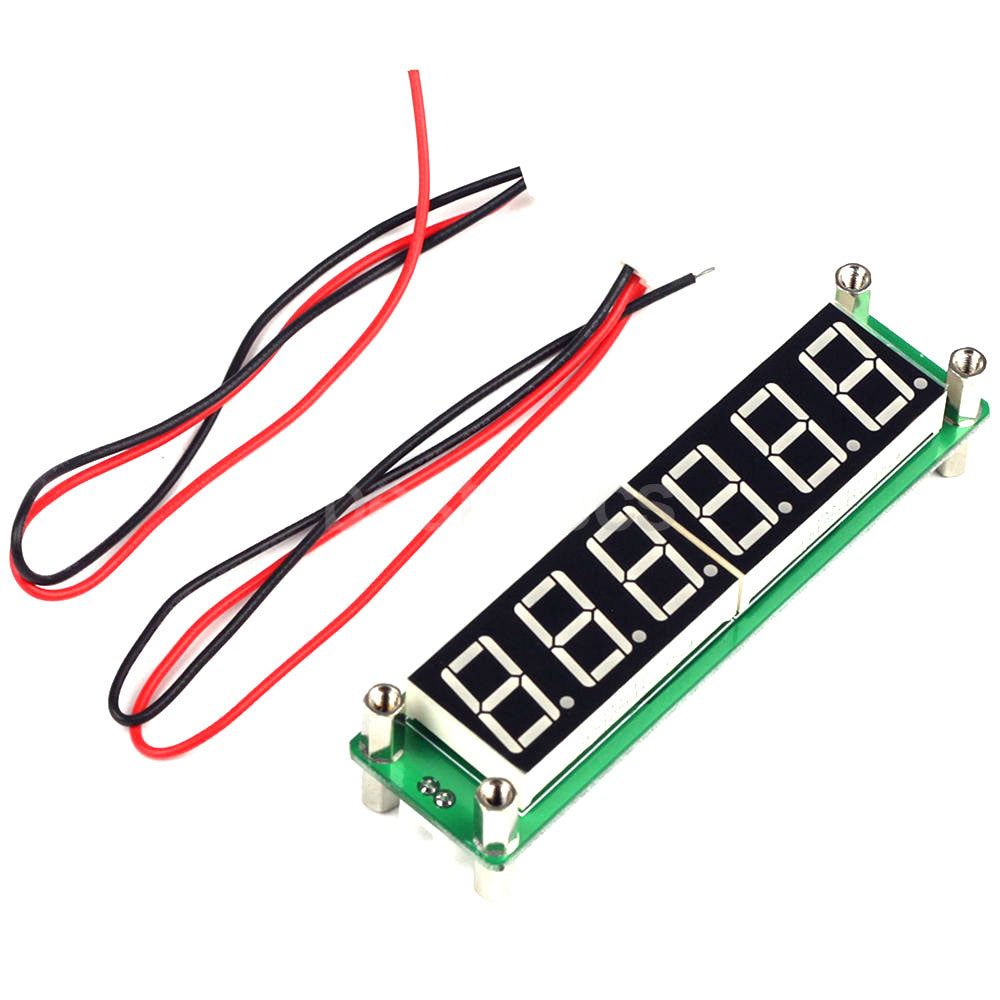 3 Colour DC 8V~15V 6-bit RF signal frequency counter 0.1MHz~65MHz