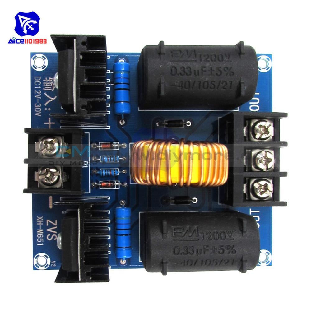 Zvs Tesla Coil Marx Generator Dc 12V 30V 20A 1000W High Voltage Flyback Driver Board Power Supply