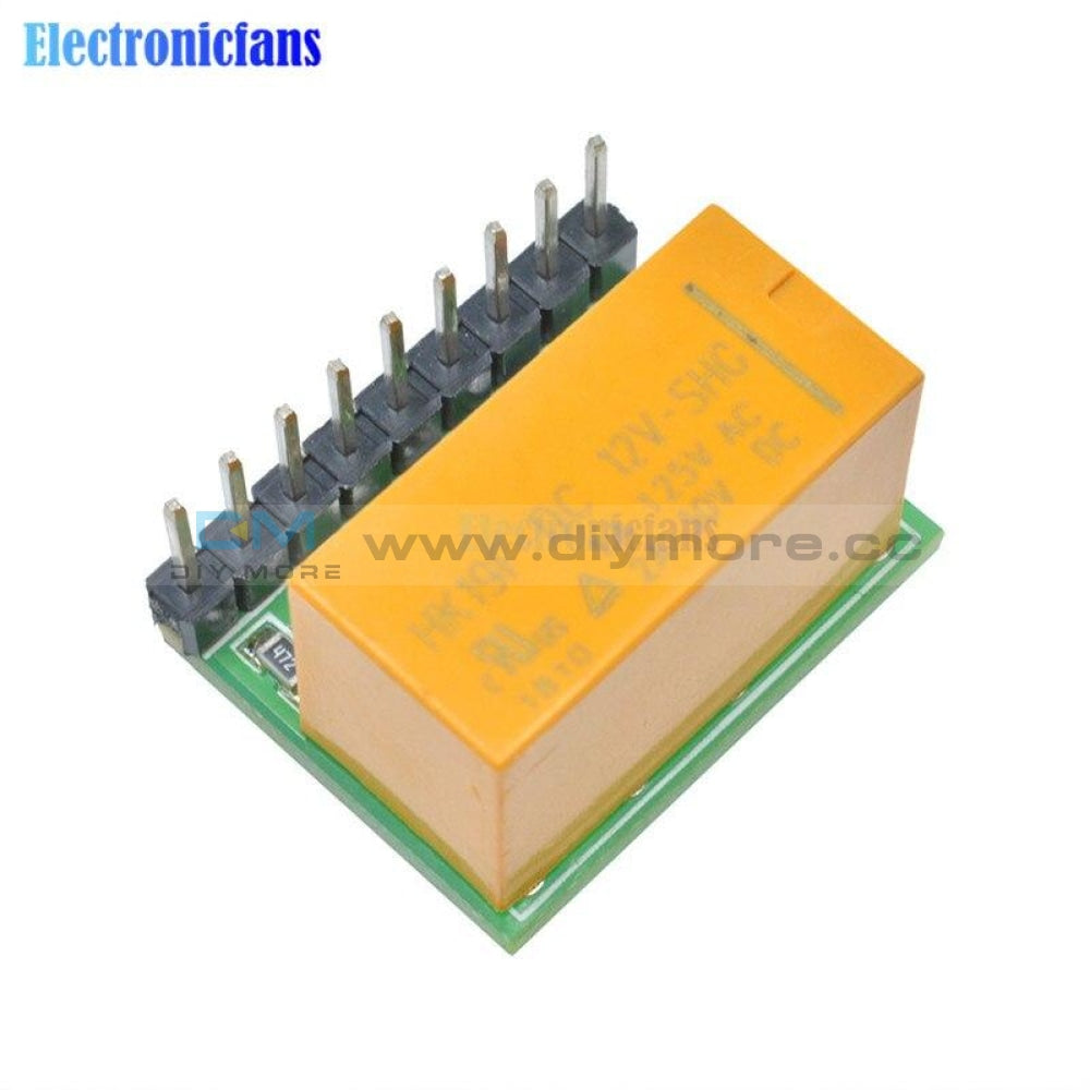 Diymore Mini 1 Channel 5V 12V Dc Dpdt Relay Board Double Pole Throw Switch Module Hk19F Pcb For