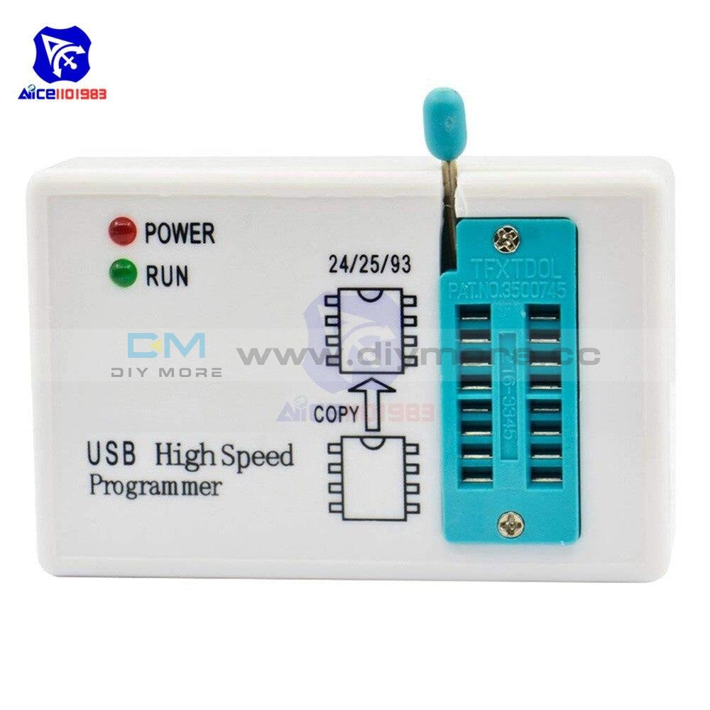 Diymore Usb High Speed Programmer Spi Ic Test Clips Socket For 24 25 93 Eeprom Flash Bios Chip