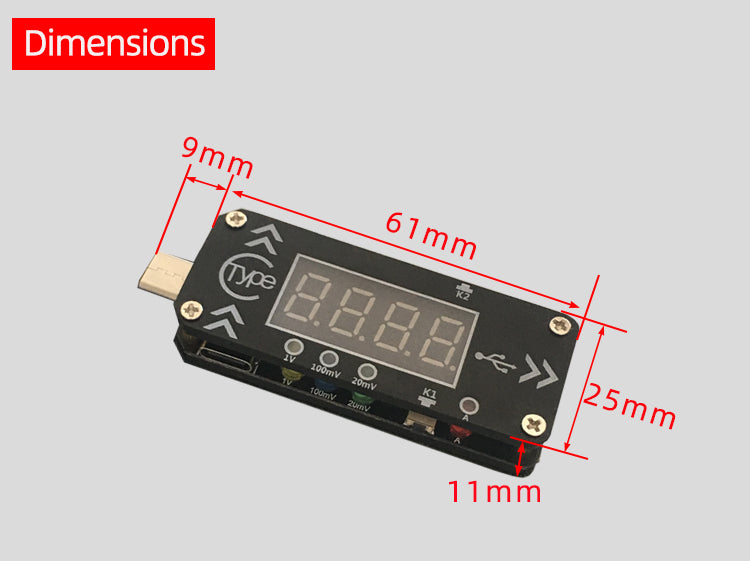 PD Fast Charge Trigger Decoy Test Wpdt Dc Digital Display Meter Type-c + Shell