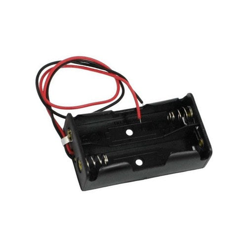 2PCS 2xAA Storage Box Holder with Wire Leads for Soldering Plastic Battery Case