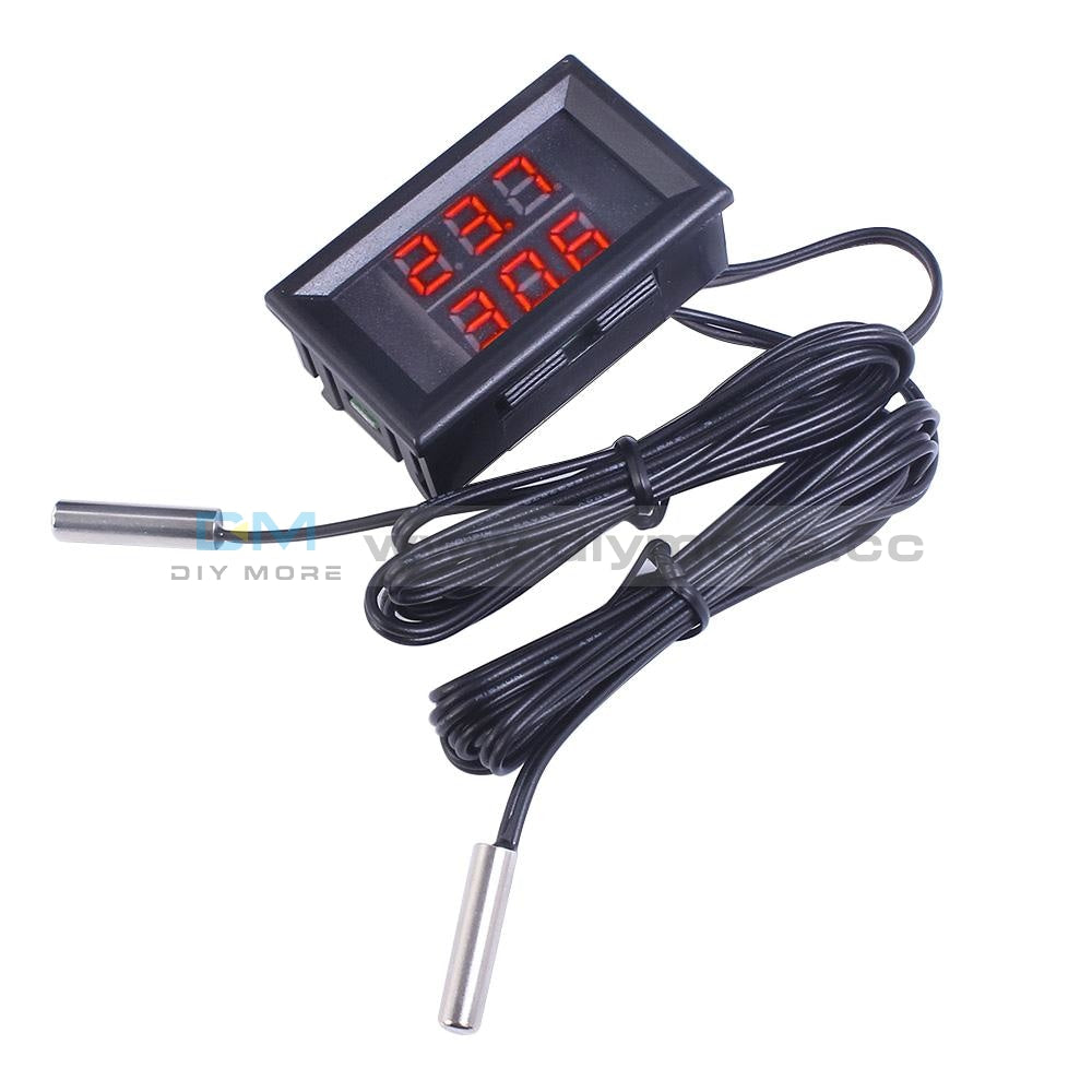 Red+Green Dual Display Digital Thermometer Temperature Led Meter +Ntc Sensor Thermostat