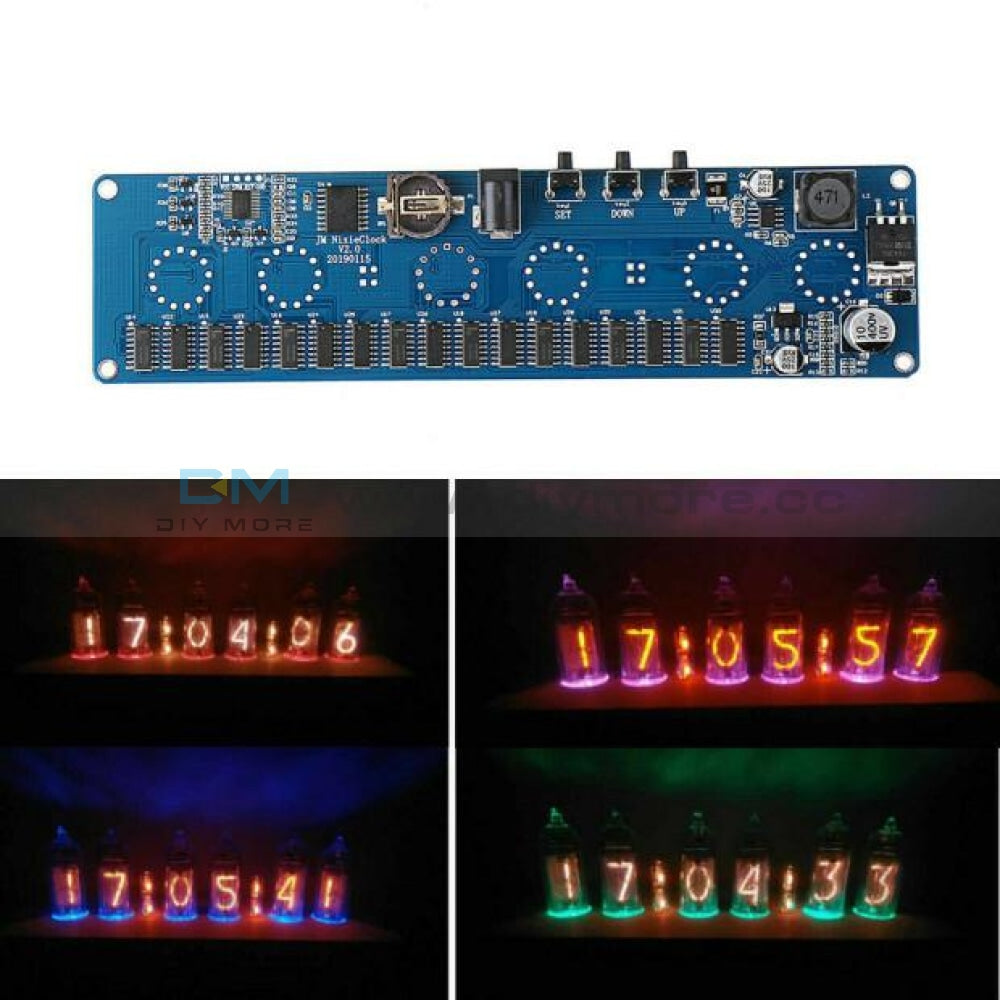 Stm8S005 Control Dc 12V 1A Electronic In14 Nixie Tube Digital Led Clock Gift Circuit Board Pcba Rgb