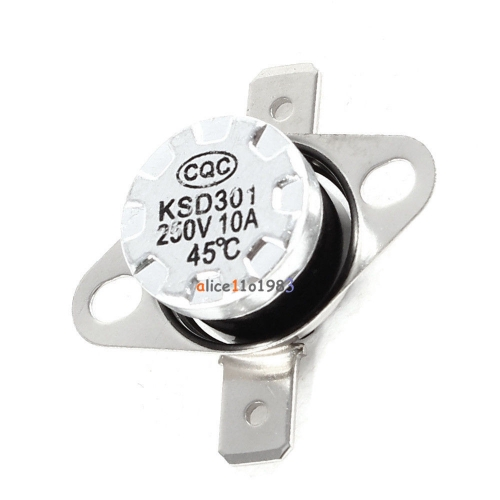 10A 250V Durable KSD301 30°C~130°C NO NC Thermostat Temperature Thermal Switch