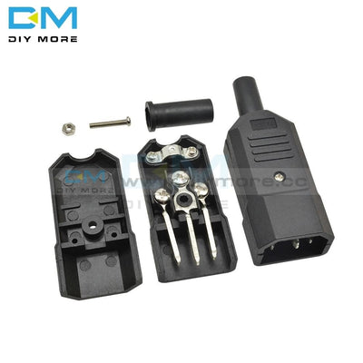 5Pcs Lot Ac-013A Ac 250V 10A Male Power Adapter Iron Core 3 Terminals Iec320 C13 Connector Pin