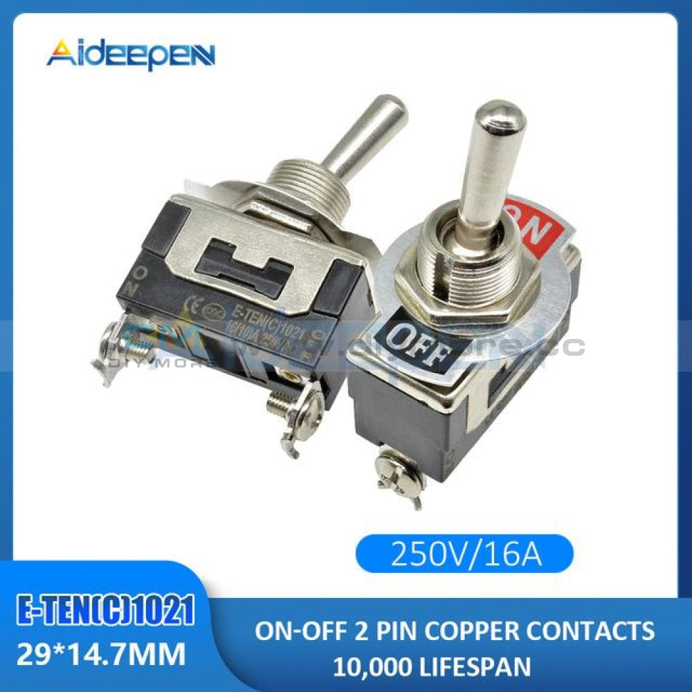 Mini Auto Toggle Switch Ac 250V 16A 2/3/4/6/12 Pin On-Off On-On On-Off-On 2/3 Position Copper/silver