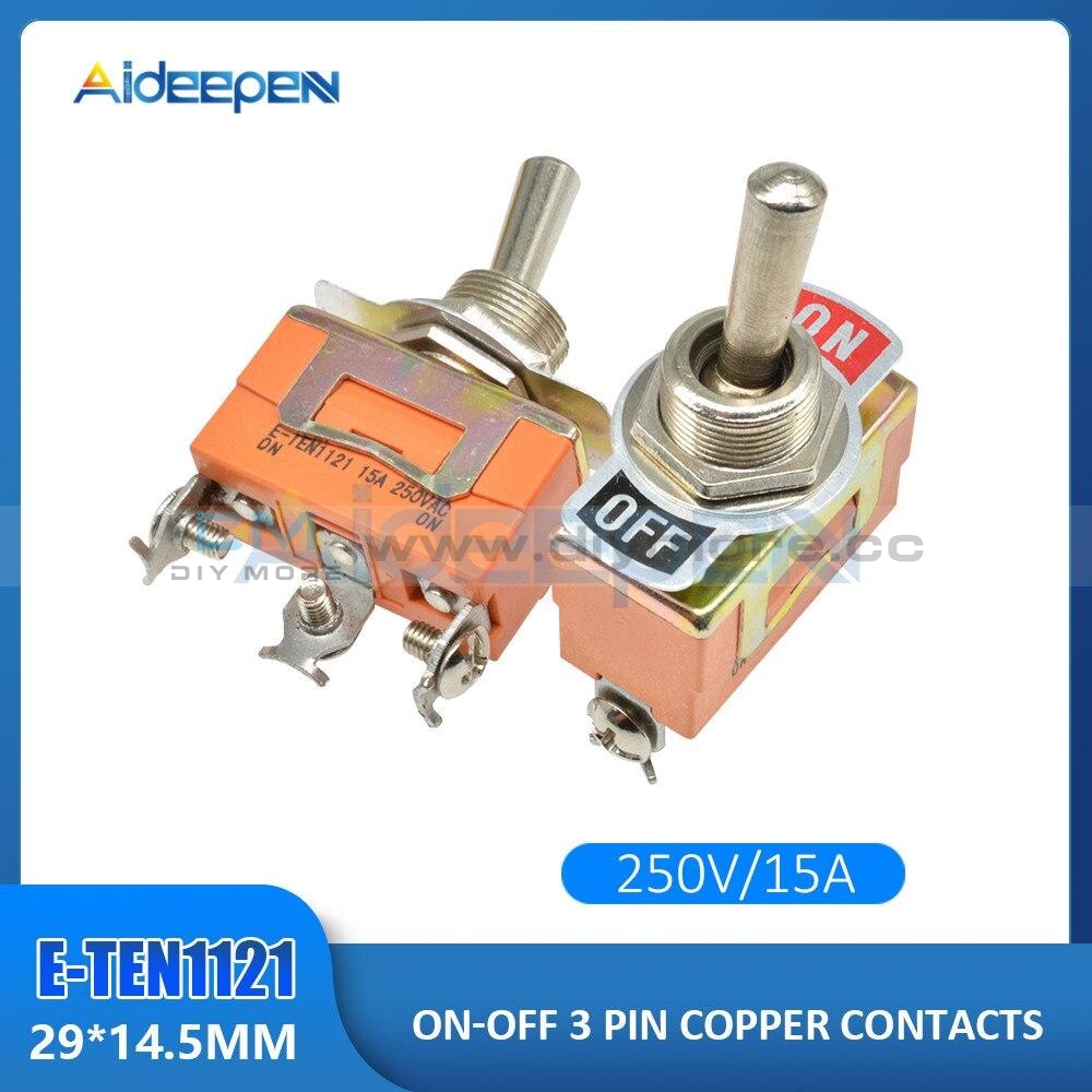 Auto Toggle Switch Ac 250V 15A On-Off On-Off-On 2 Pin 3 4 6 E-Ten1021 E-Ten1122/1121/1221/1321/1322