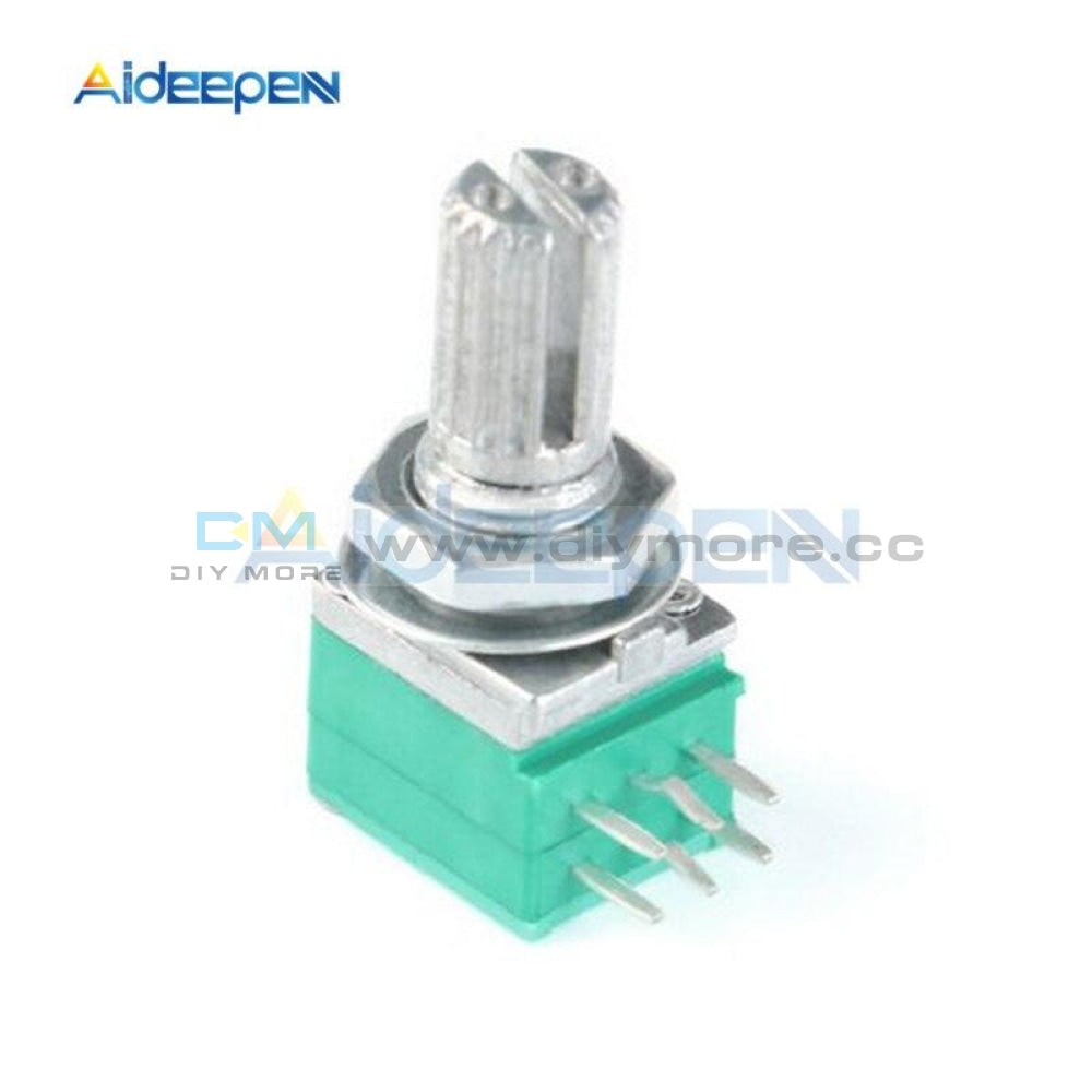 5Pcs/lot 6Mm B10K 10K Ohm 3 Pin 6 Single Linear Rotary Potentiometer 15Mm Knurled Shaft With Nuts