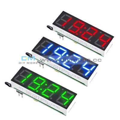 Red Blue Green 3 In 1 Led Ds3231Sn Digital Clock Temperature Voltage Module Diy