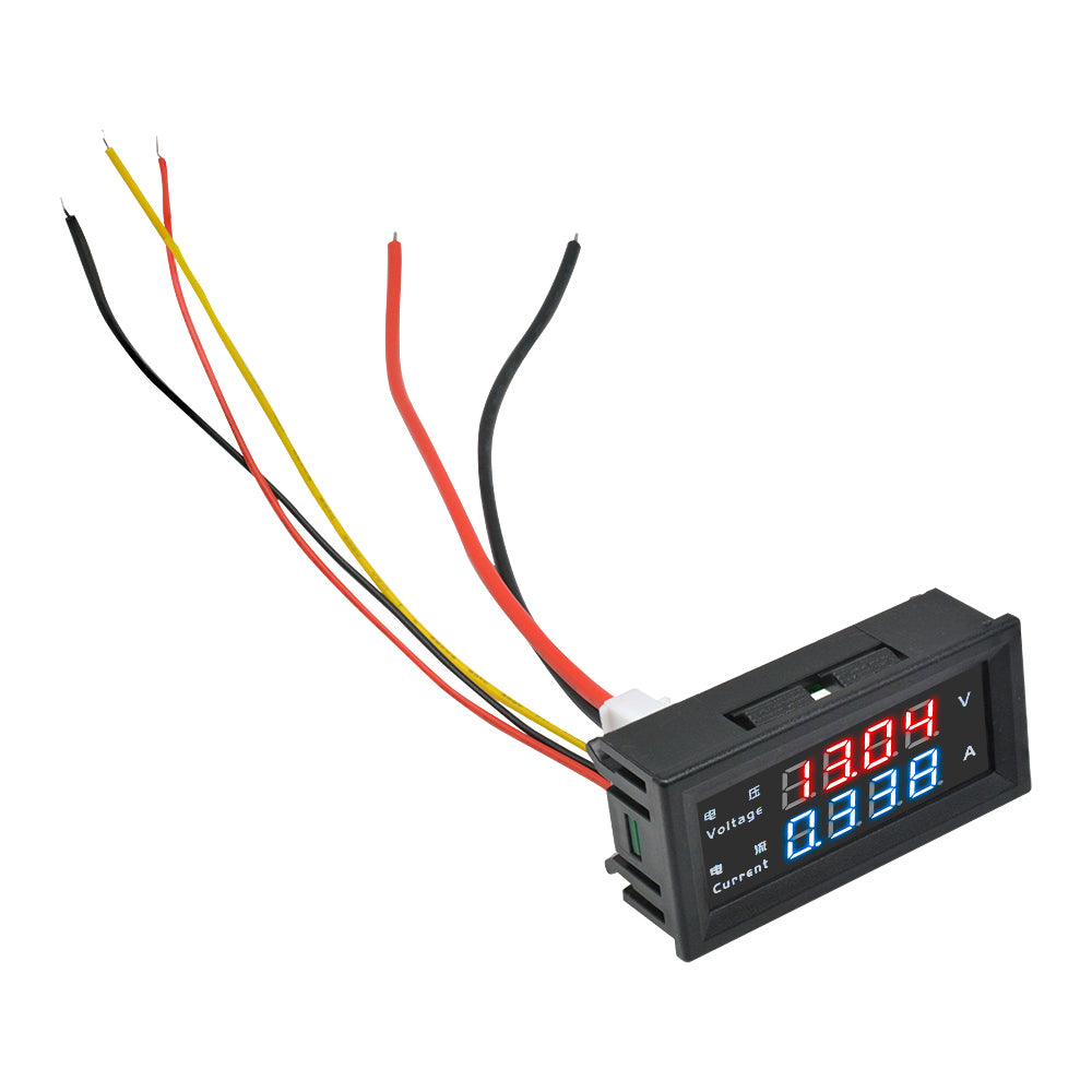 M4430 Blue+Red LED DC 0-100V 10A Voltmeter Ammeter Amp Dual Digital  Meter Gauge