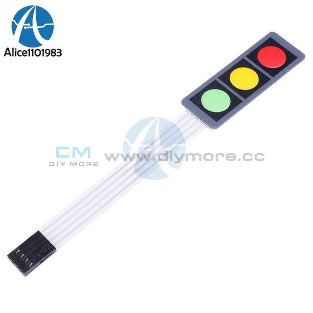 1x3 Keyboard Led Matrix Array Matrix Keyboard Key Membrane LED Switch Keypad Module For ...