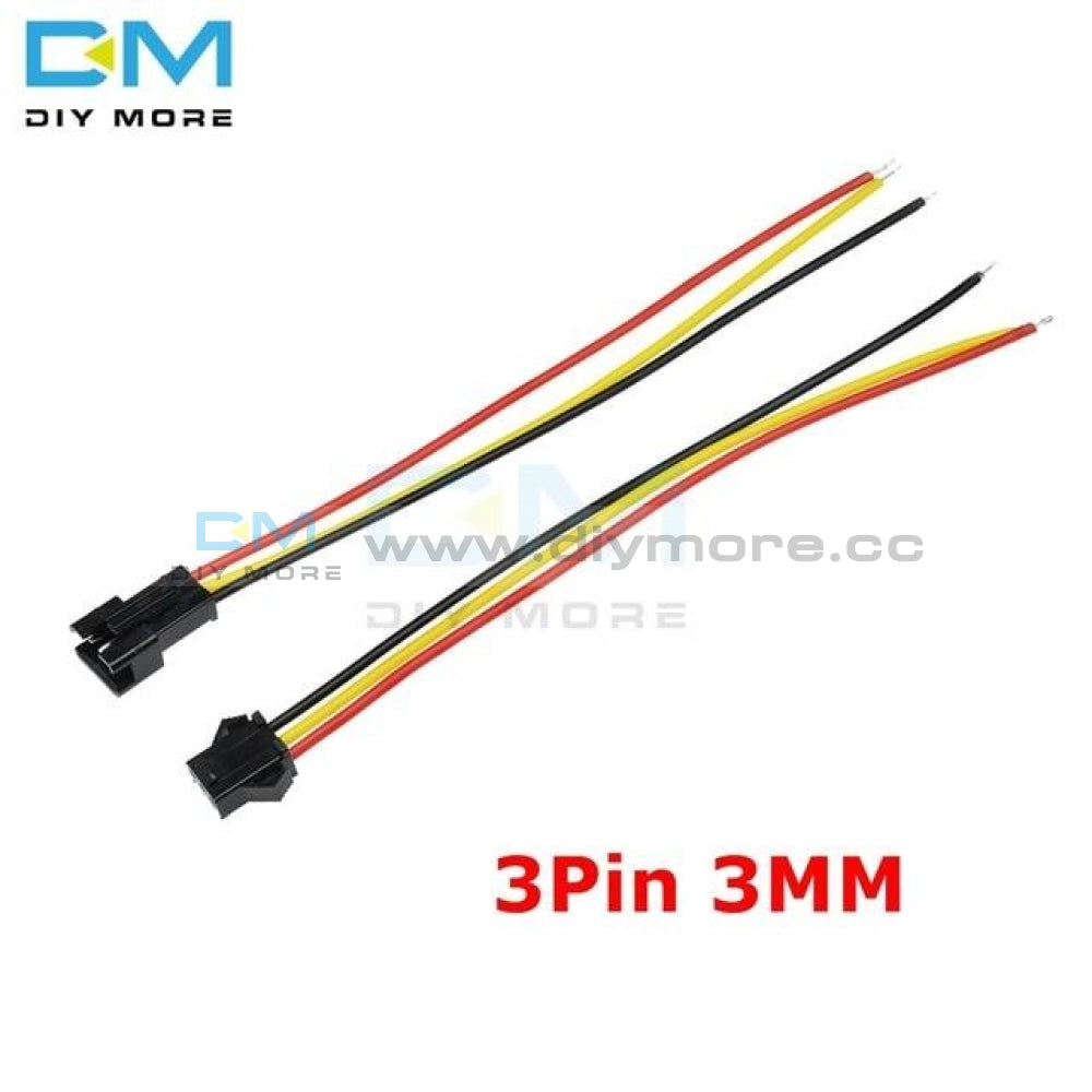 10Pairs 20Pcs 15Cm Long Jst Sm 2Pin/3Pin 2.54Mm/3Mm Plug Male To Female Wire Connector 2P 3P Kit