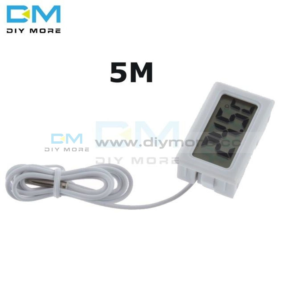 1M 3M 5M Mini Digital Lcd Display Probe Fridge Freezer Thermometer Sensor Thermograph For Aquarium