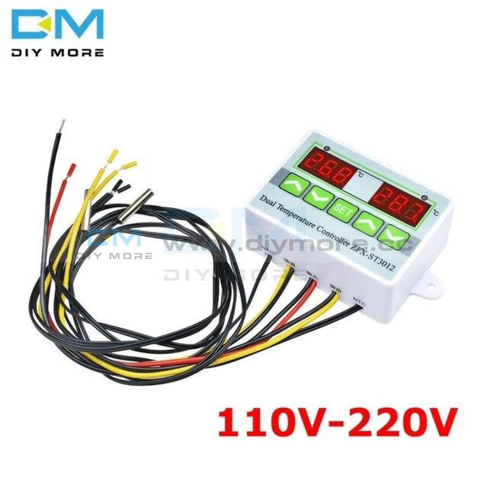 St3012 12V/24V/110V 220V Led Digital Display Thermostat Dual Temperature Controller Thermometer